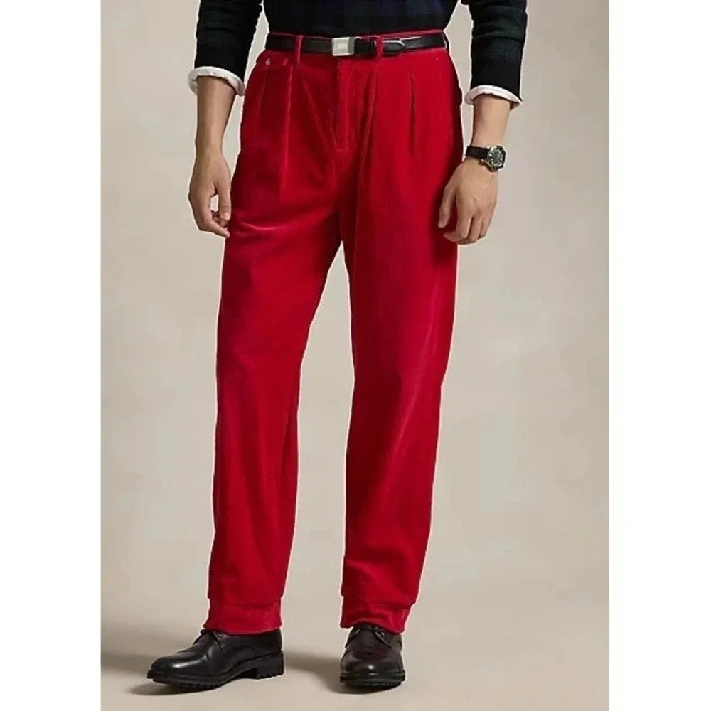 Polo Ralph Lauren Whitman Relaxed Fit Corduroy Pants Men's 38x32‎ Red NWT